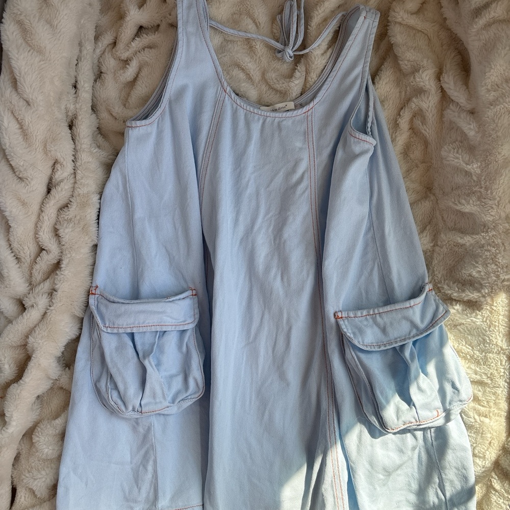 Causal blue dress w/ POCKETS👗👗👗